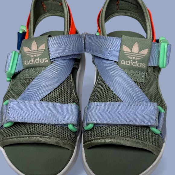 Adidas Originals 360 3.0 sandal in the Silver Green, Blue Dawn, and Beam Orange - Picture 2 of 7